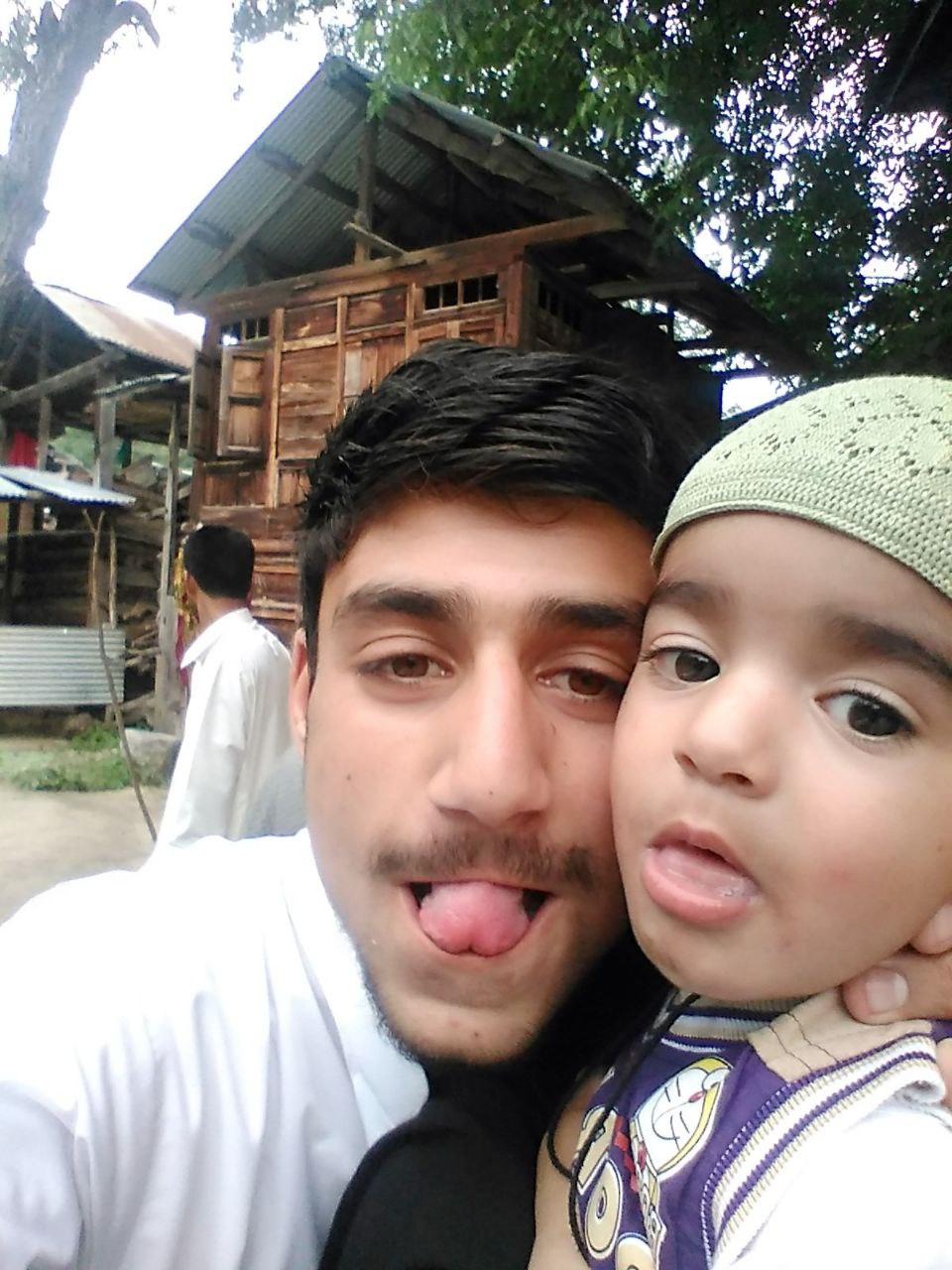 With my Brother in our old House